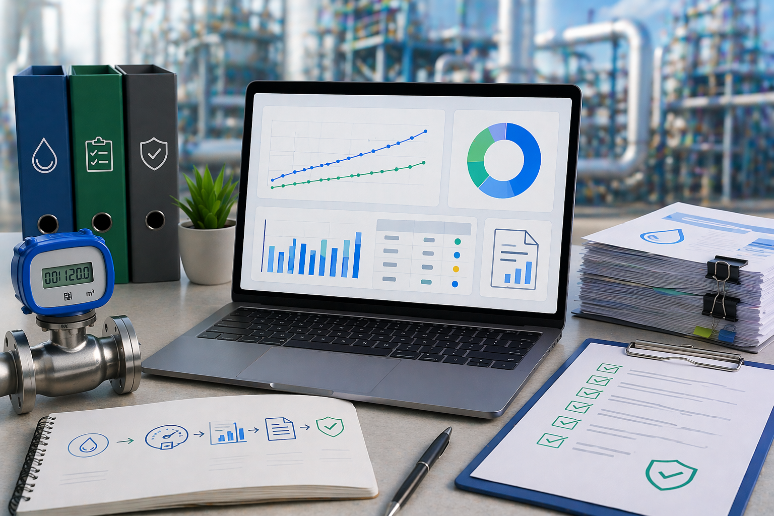 Water monitoring, reporting, and compliance workspace